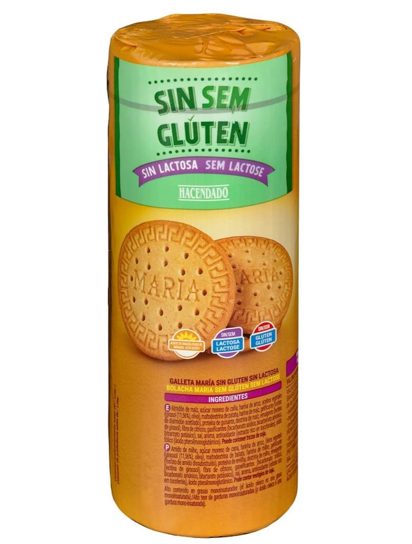 Galletas María sin gluten y sin lactosa