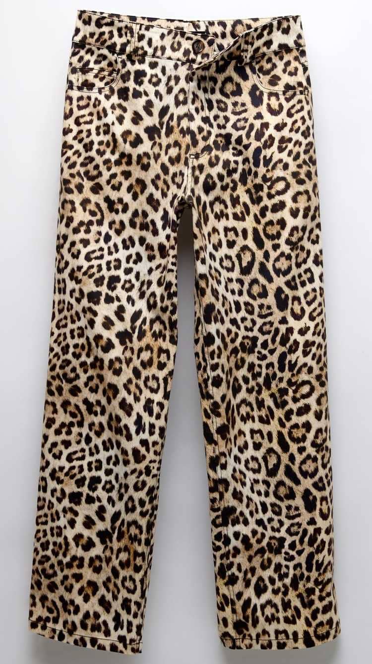 Pantalón estampado animal ZW Collection de Zara