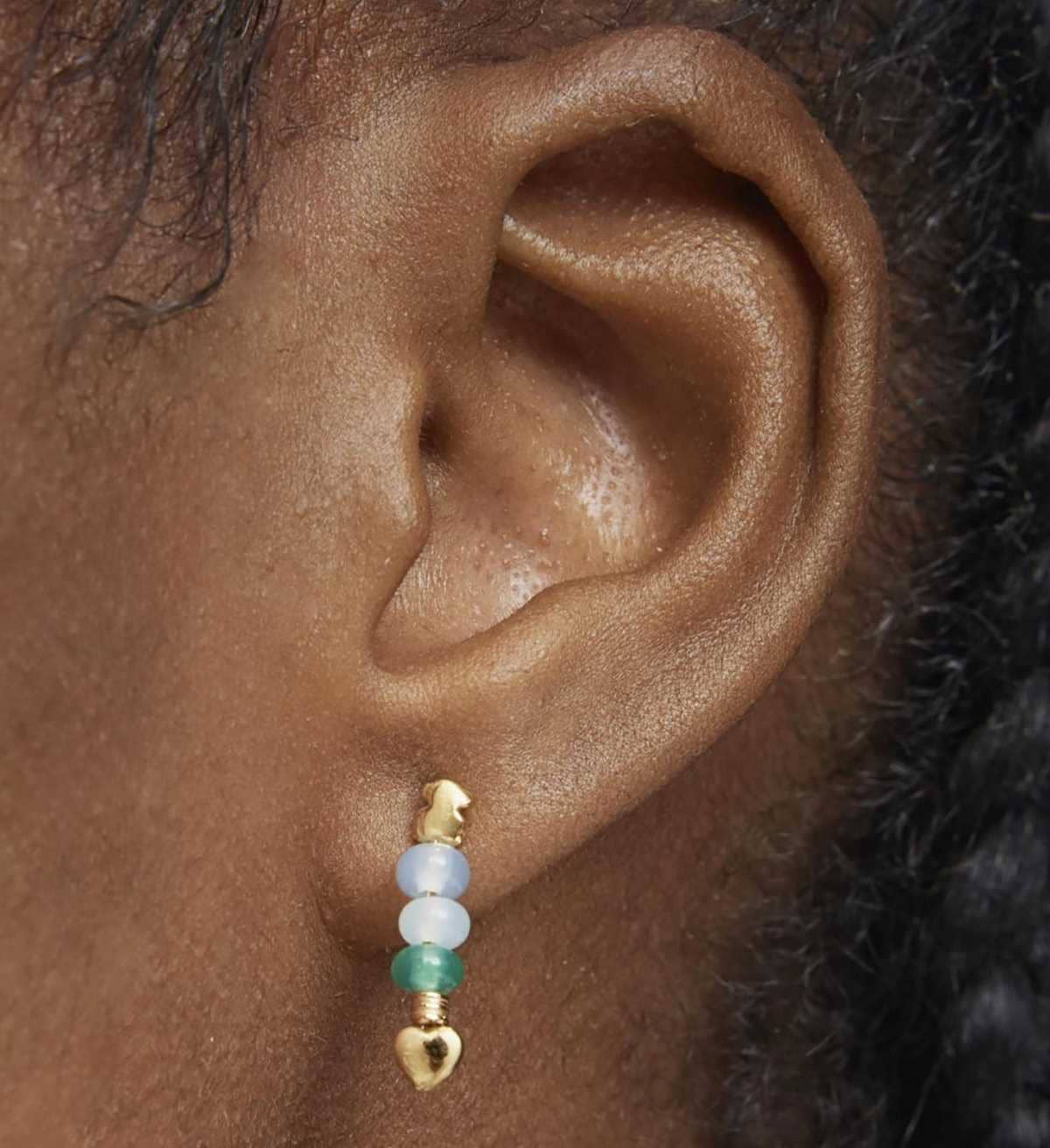 Tous Pendientes Balloon de oro y calcedonia con motivos