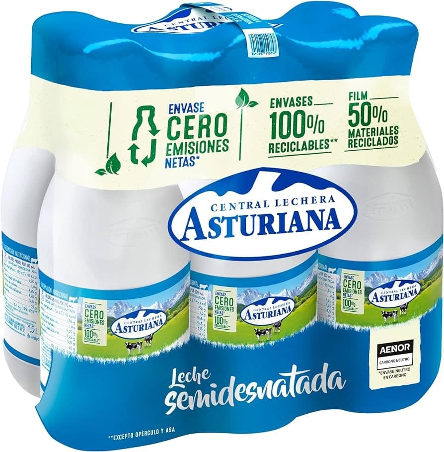 Leche semidesnatada Asturiana