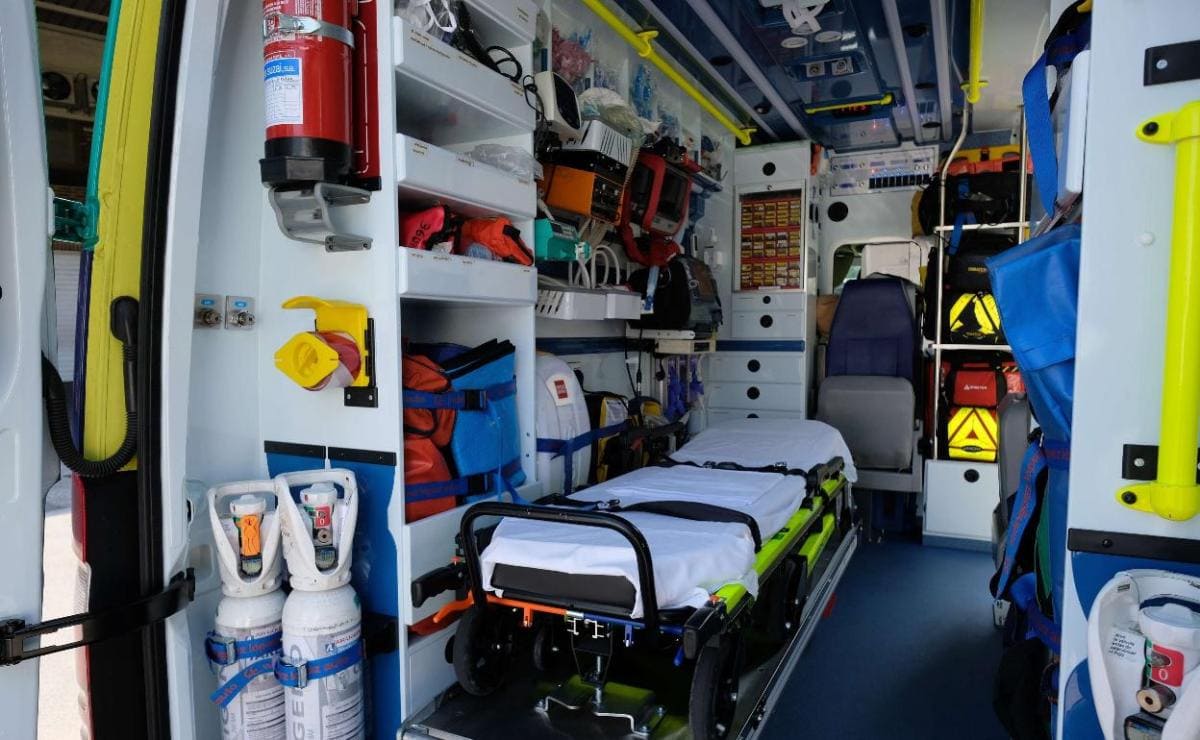 Interior de una ambulancia