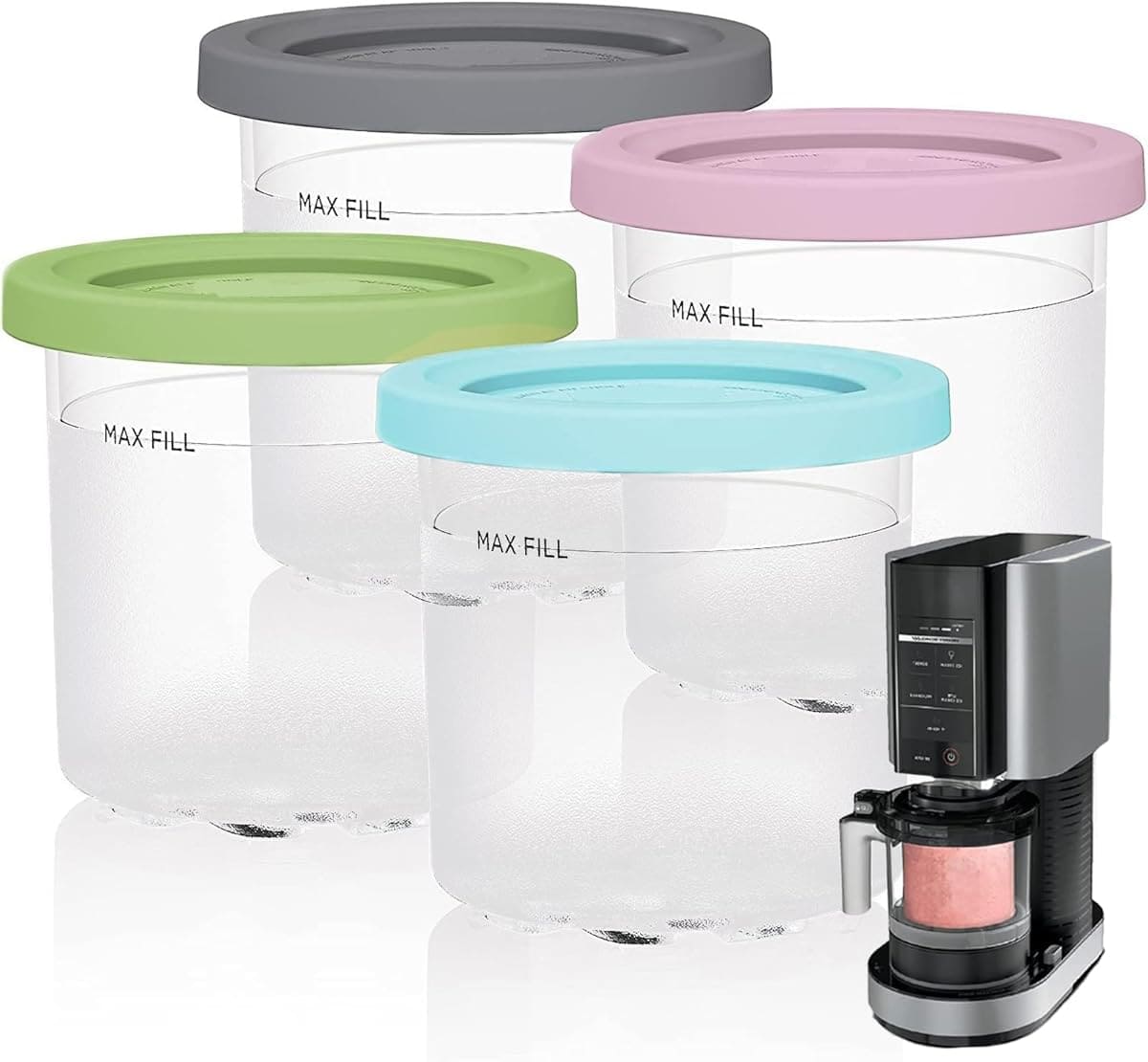 Los recipientes de helado para Ninja Creami de ZoneYan en Amazon