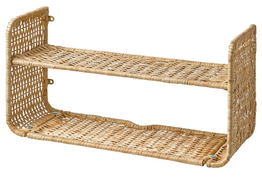 El nuevo estante de pared de ratán de Ikea