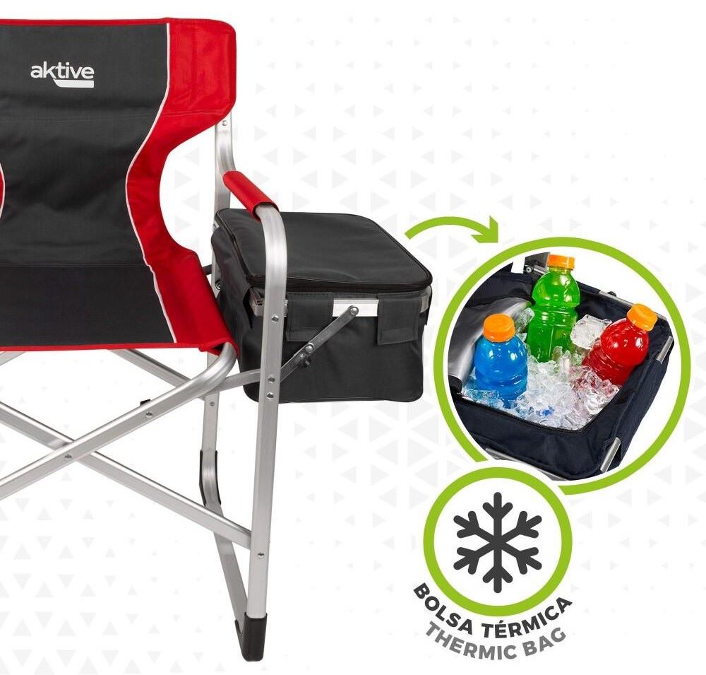 Silla de camping y playa con mesa y nevera AKTIVE de Decathlon