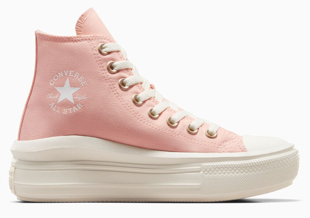 Las zapatillas Chuck Taylor All Star Move Platform color melocotón de Converse