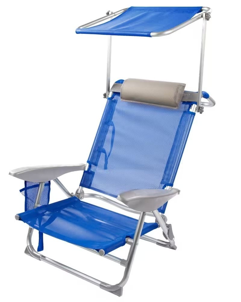 La silla de playa con parasol y cojín de Aktive en Decathlon