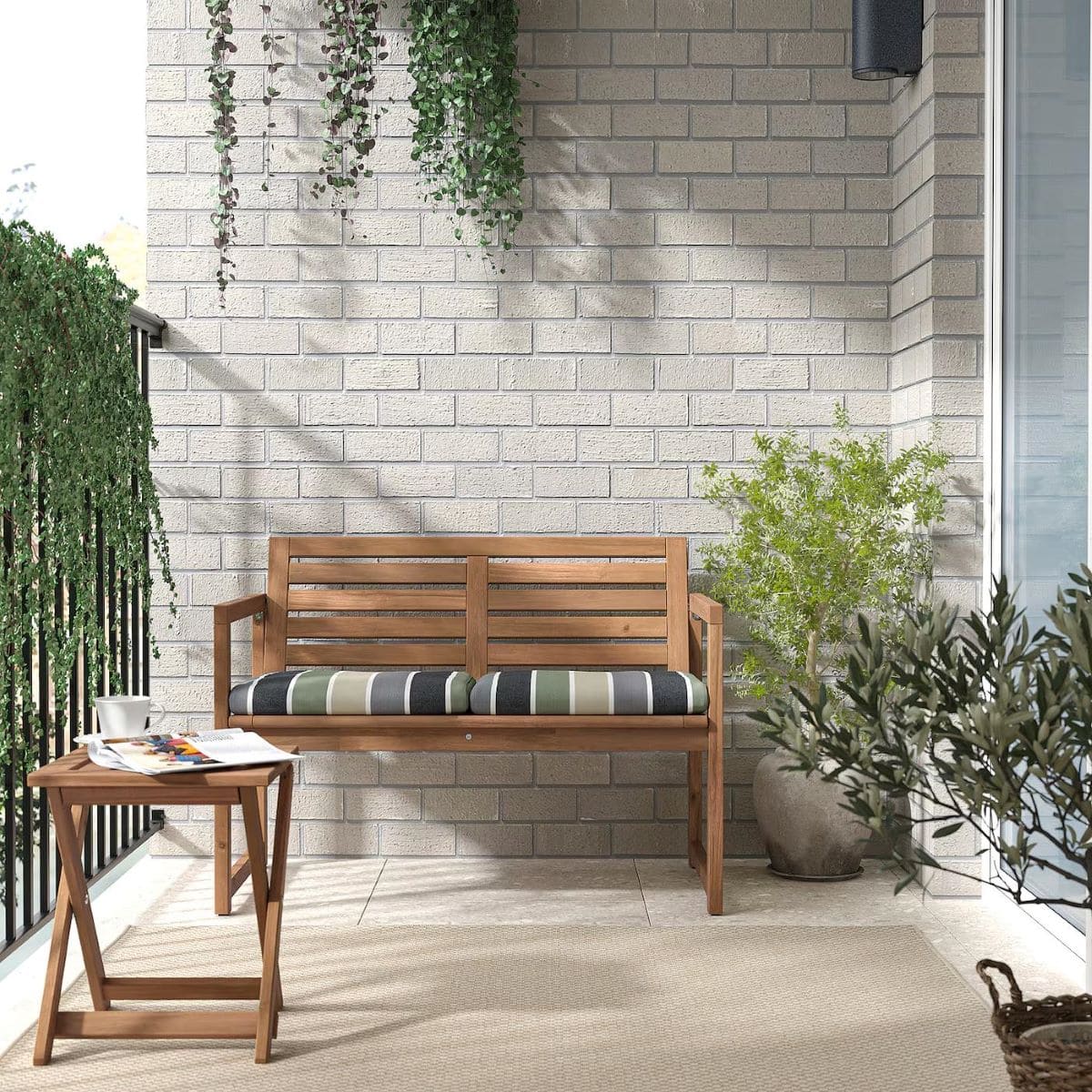 Banco con respaldo de exterior NÄMMARÖ