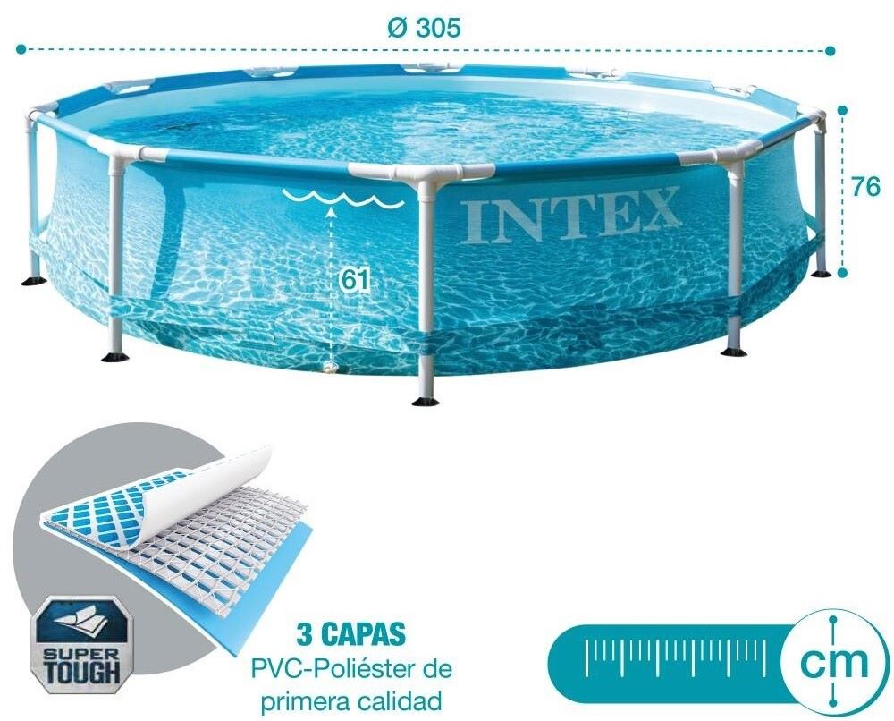 Piscina desmontable INTEX Metal Frame Beachside de Decathlon