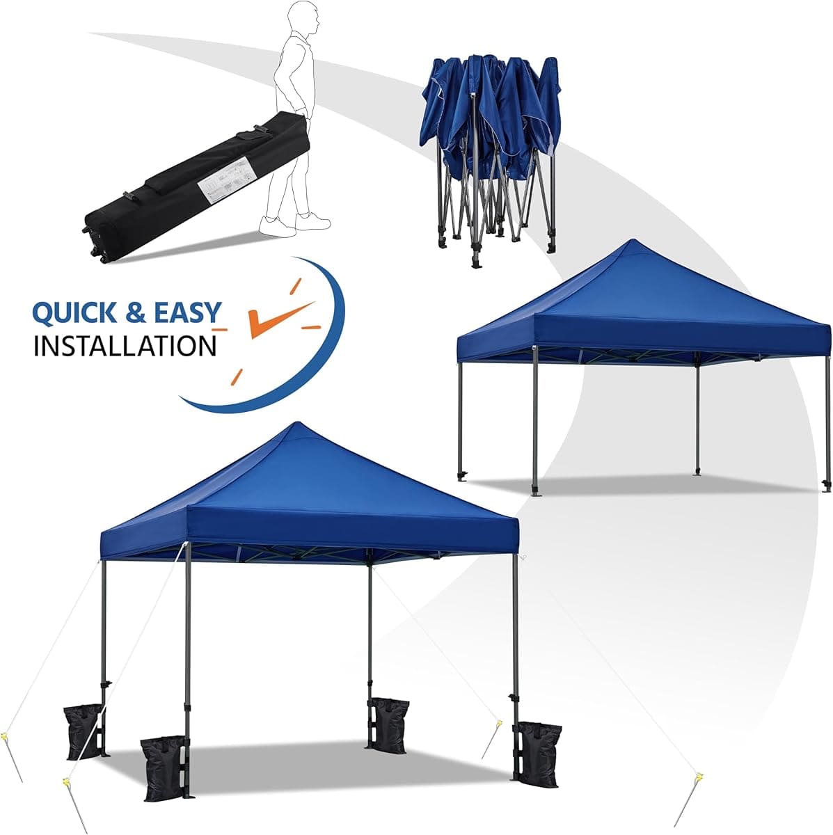 La carpa plegable para la playa 3x3 con altura ajustable de Yaheetech en Amazon