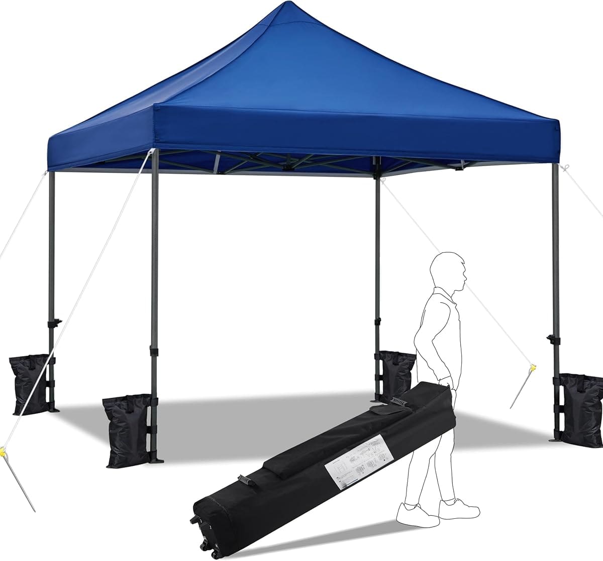 La carpa plegable para la playa 3x3 con altura ajustable de Yaheetech en Amazon