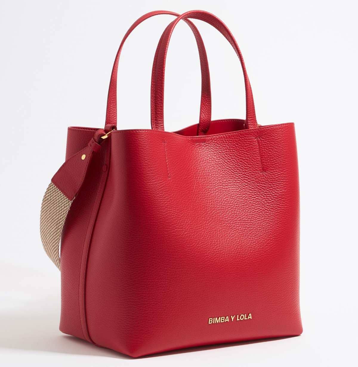 Bolso chihuahua grande piel rojo de Bimba y Lola