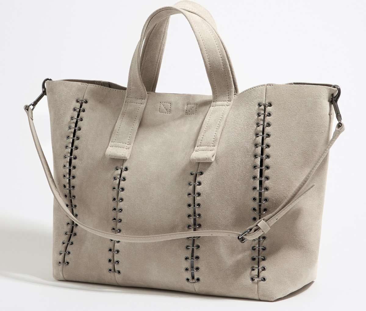 Bolso shopper grande serraje piedra de Bimba y Lola