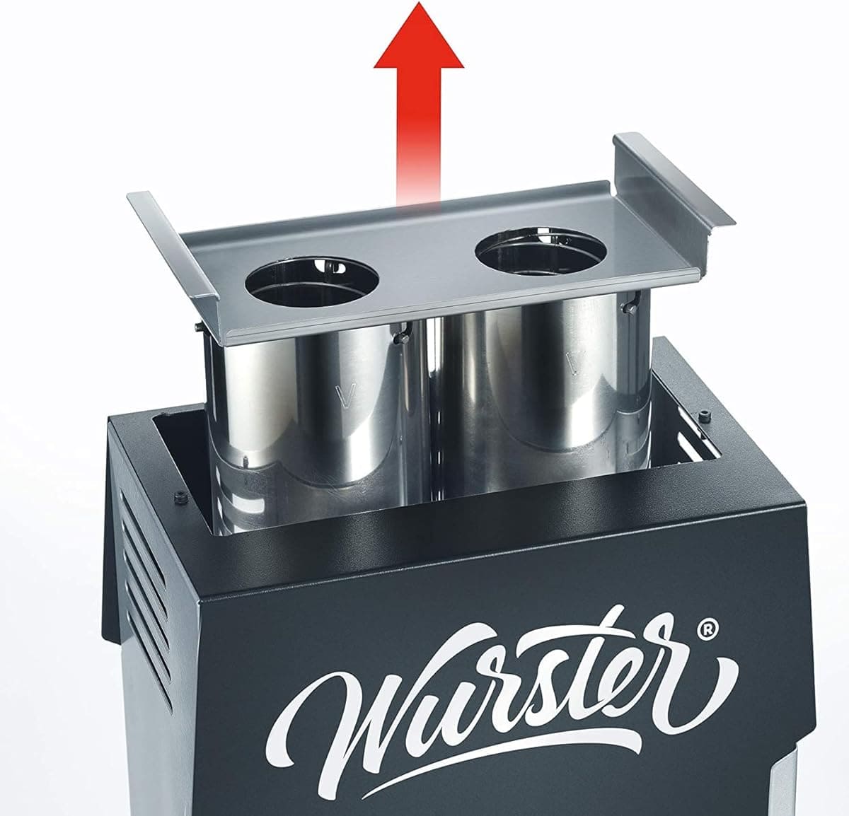 La máquina de perritos calientes negra de acero inoxidable Wurster Salchichas de SEVERIN en Amazon