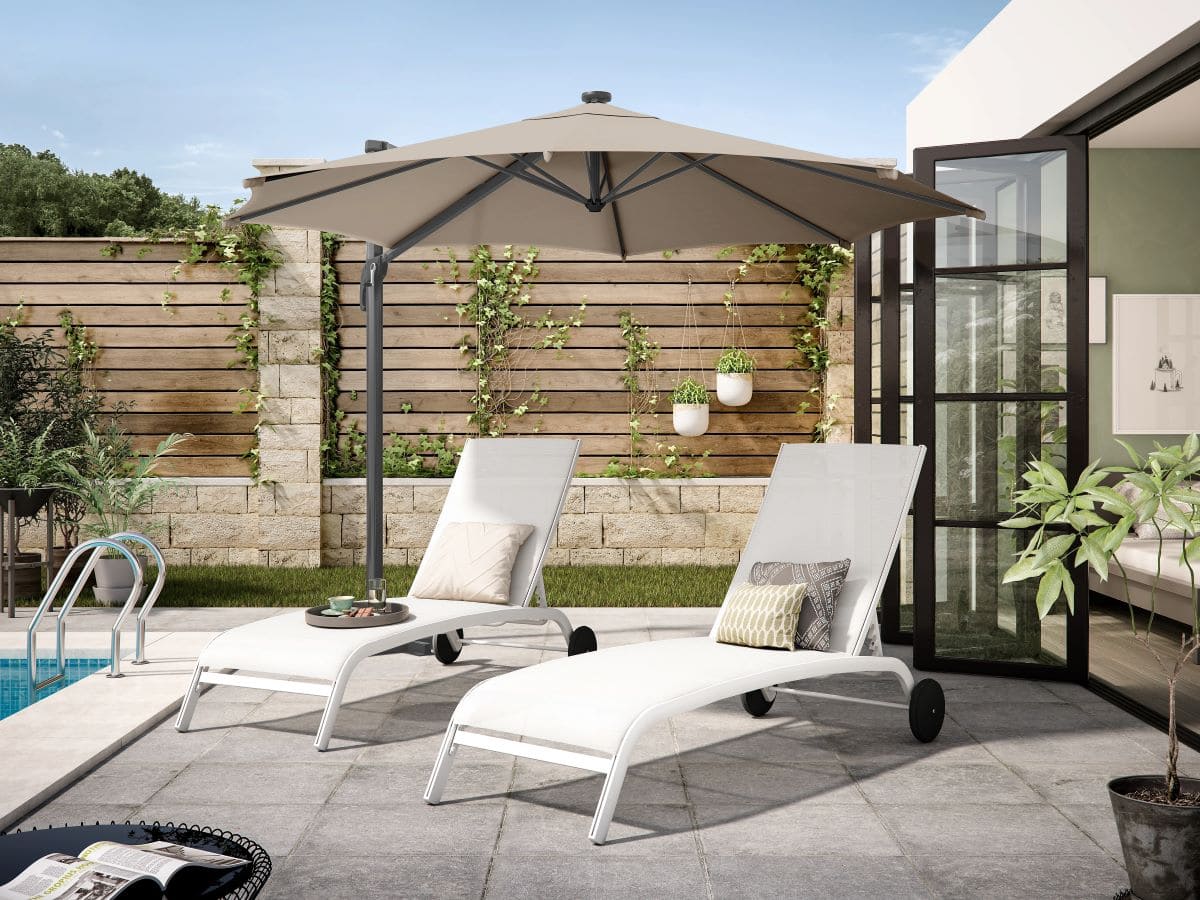 Parasol octogonal de aluminio NATERIAL Avea de Leroy Merlin