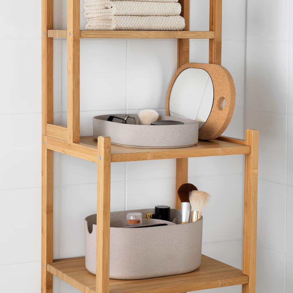 Estantería para baño con madera de bambú modelo RÅGRUND de Ikea