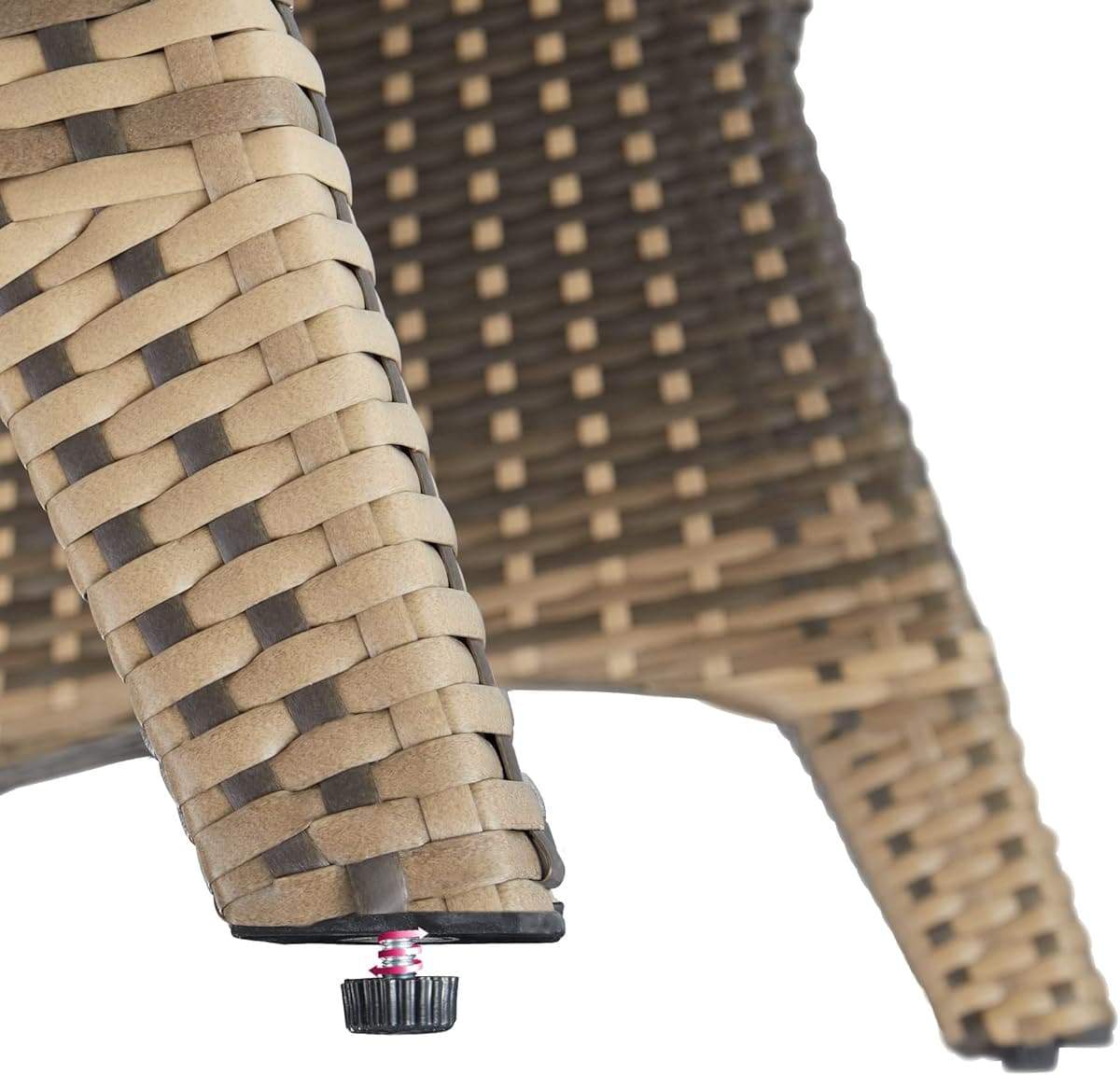 El conjunto de muebles de exterior de ratán con sofá esquinero y mesa de Amazon