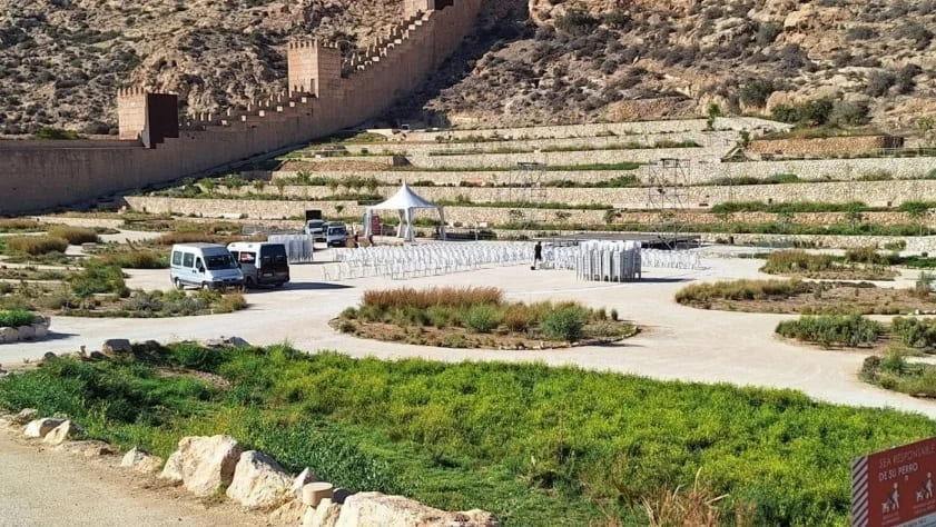 Zona de la Hoya con el montaje del Festival Alamar