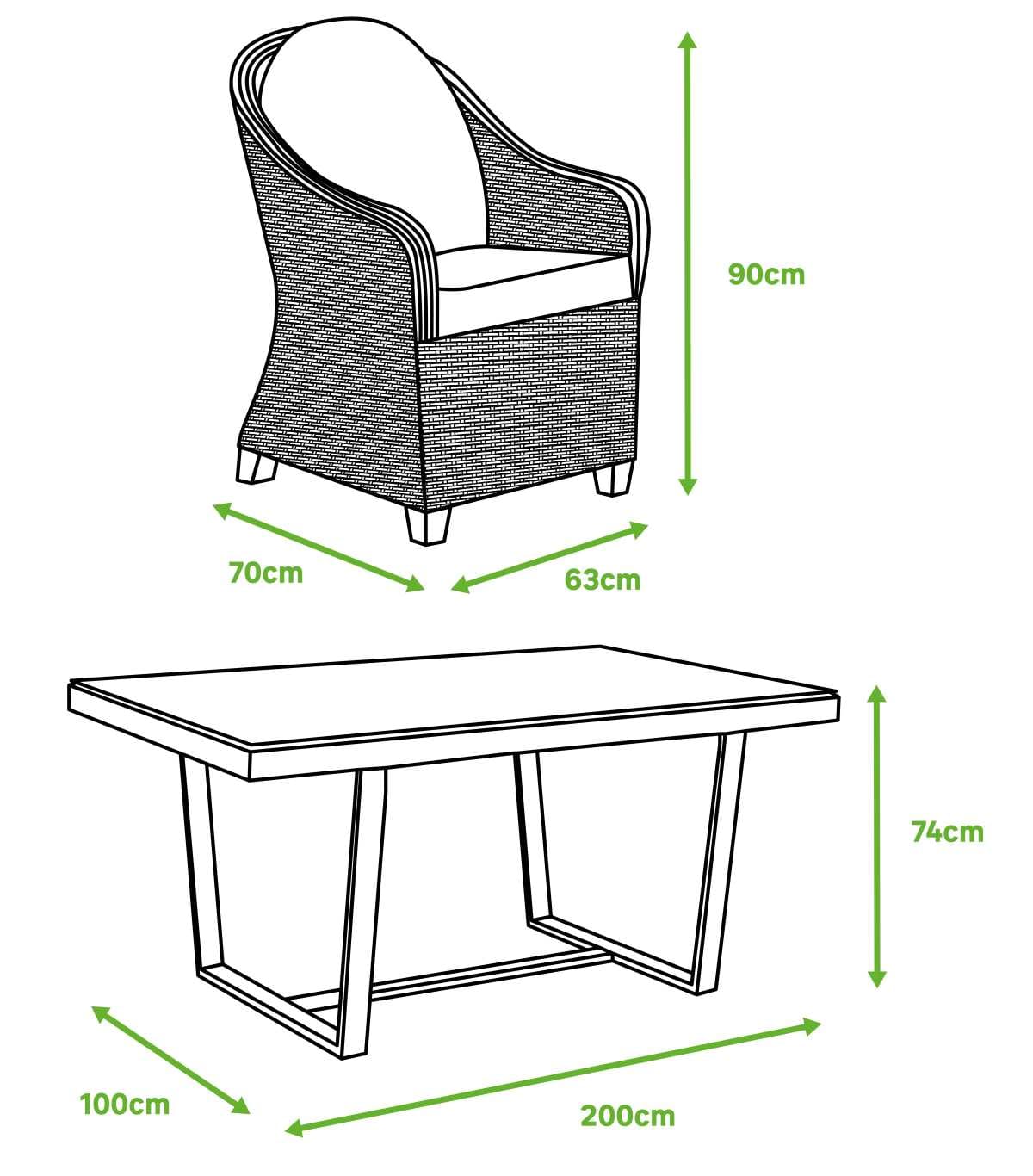 Conjunto de muebles de jardín Medena de aluminio y ratán para 6 comensales de Leroy Merlin