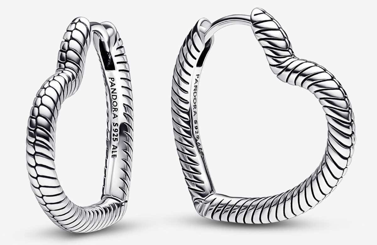 Pendientes de Aro Pandora Moments Corazón para Charm de Pandora