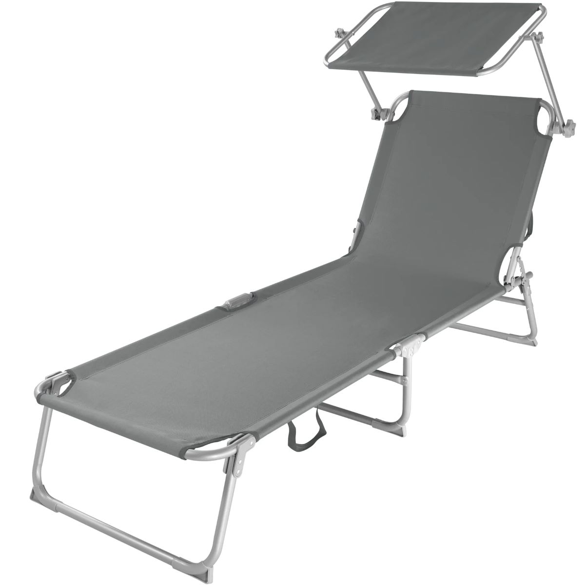 Tumbona con parasol y respaldo ajustable en 4 posiciones Tectake de Leroy Merlin