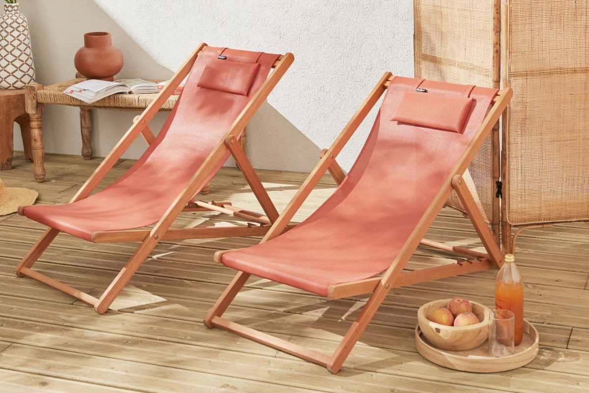 Pareja de tumbonas jardin de Leroy Merlin