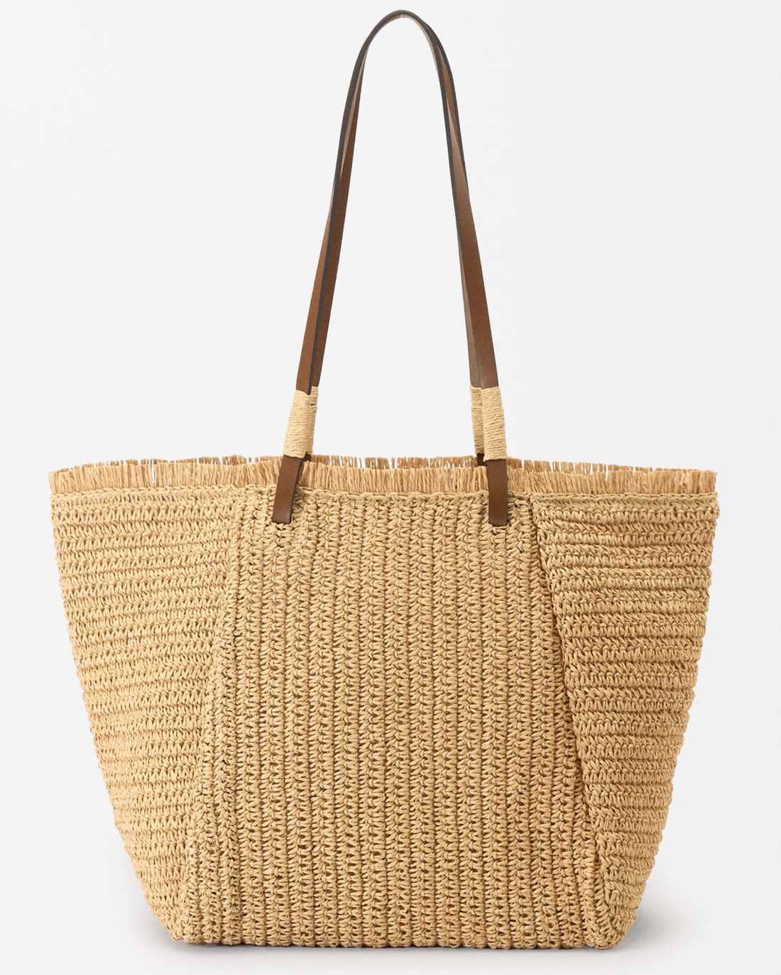 Bolso shopper efecto rafia de Parfois