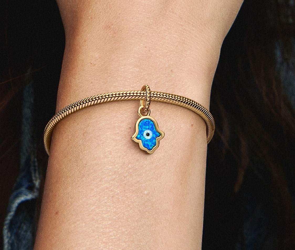 Charm Colgante Hamsa Azul de Pandora
