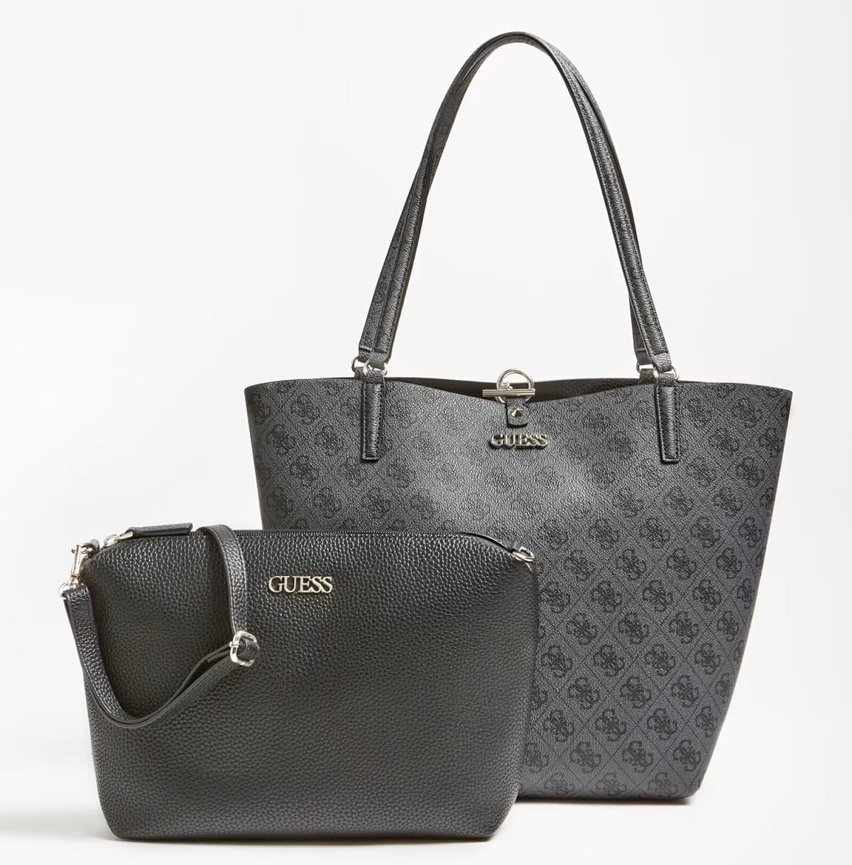El bolso shopper alby logotipo 4g en color negro de Guess