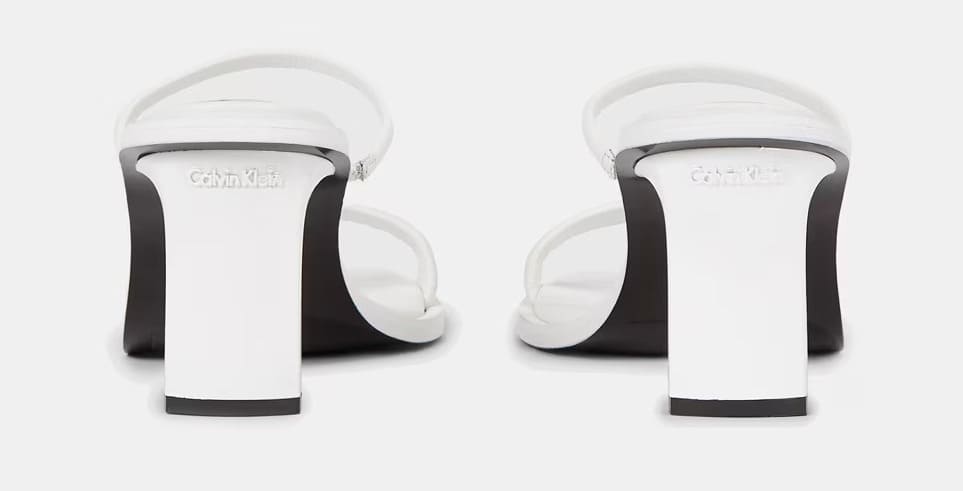 Las sandalias de mujer en piel con tacón bloque de Calvin Klein en El Corte Inglés