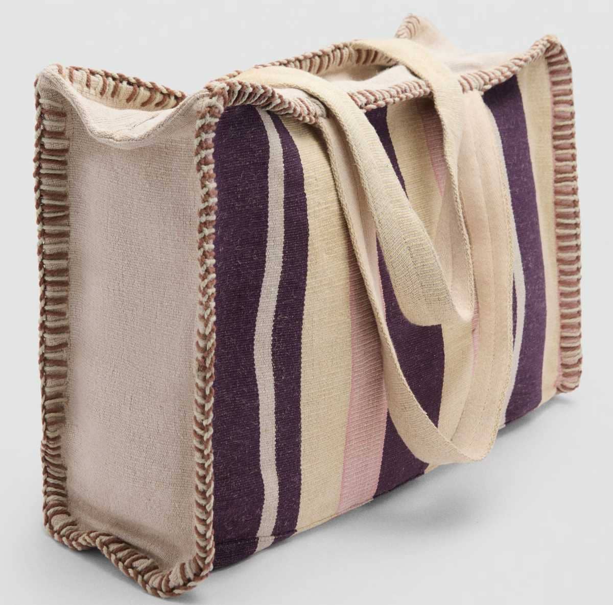 Bolso shopper yute de Mango