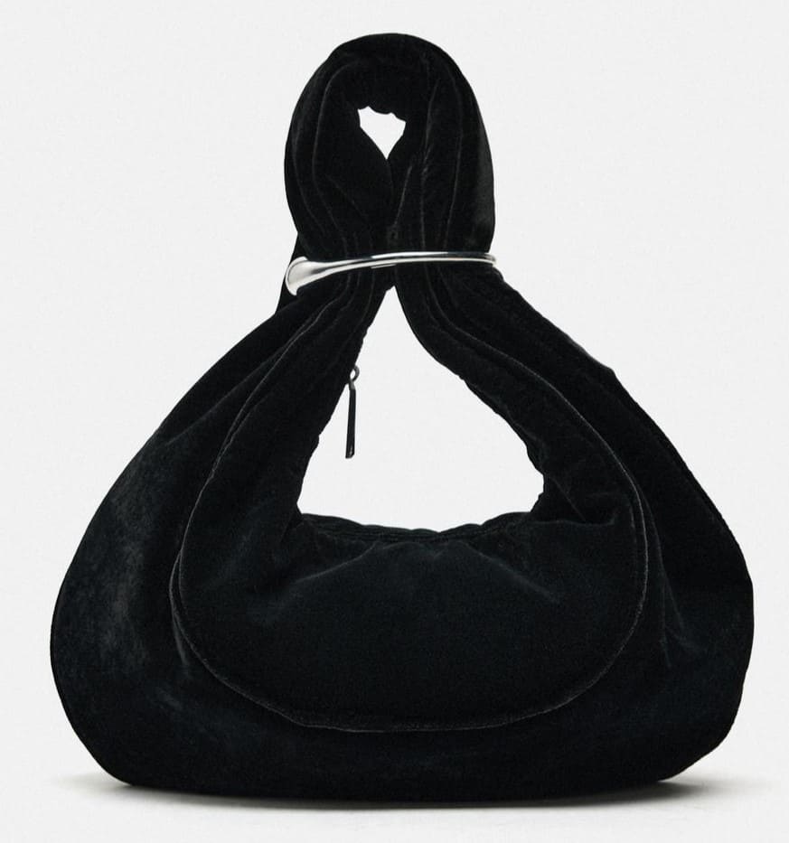 Bolso saca de terciopelo