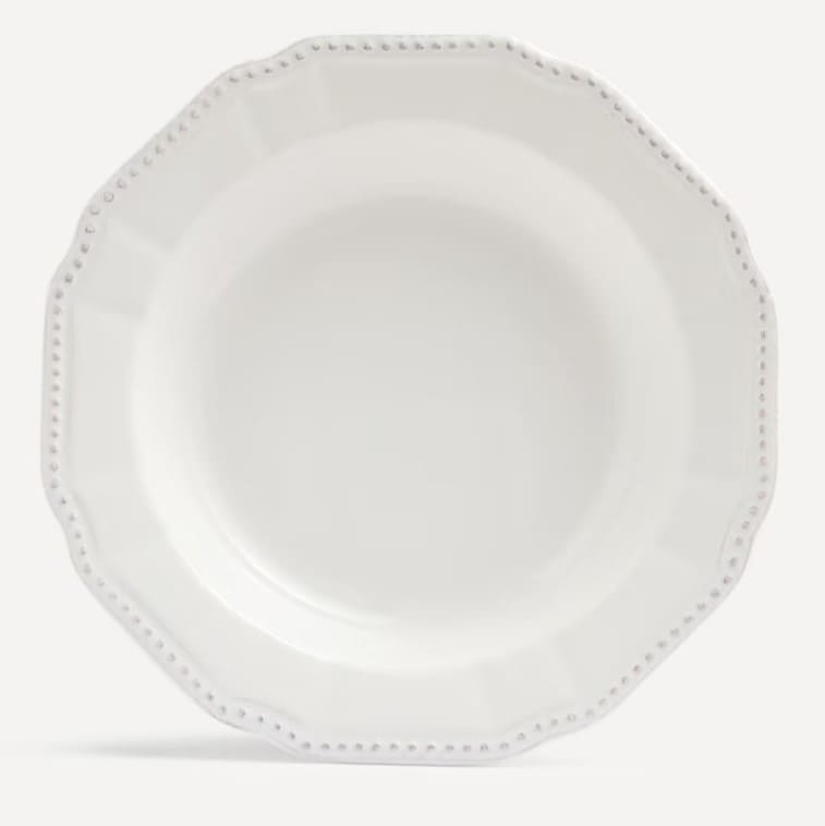 Plato hondo blanco Sofía 