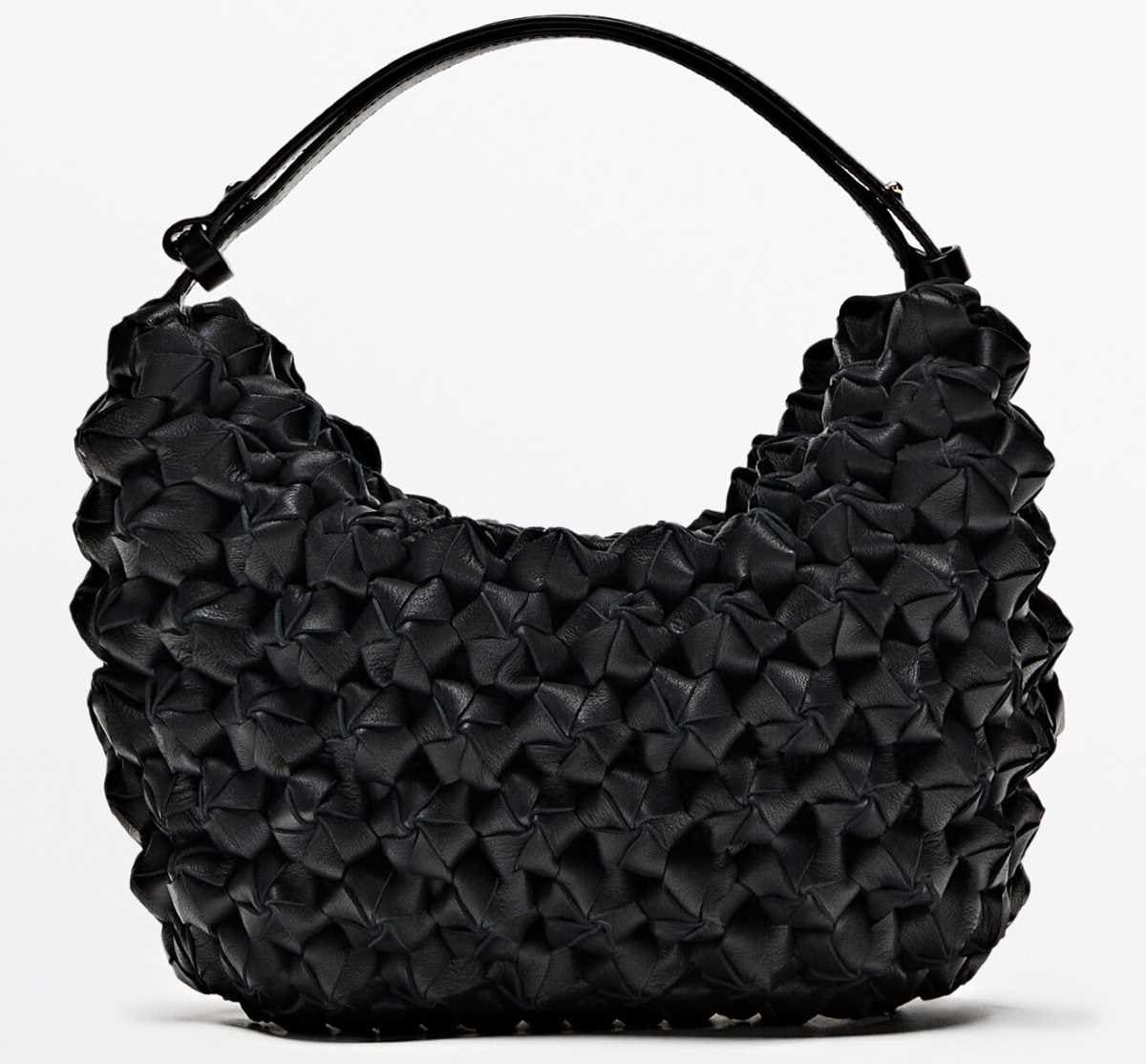 Bolso mediano piel trenzada limited edition de Massimo Dutti 