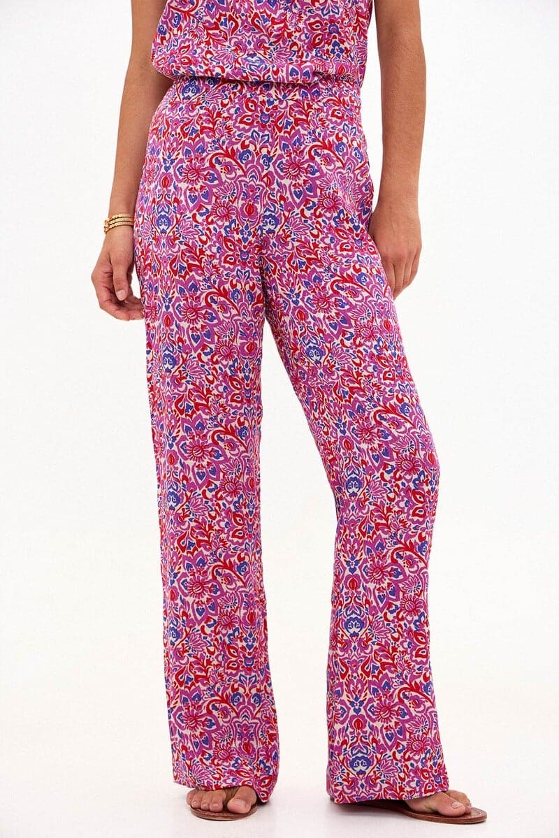 El pantalón de jacquard estampado multicolor de Cortefiel