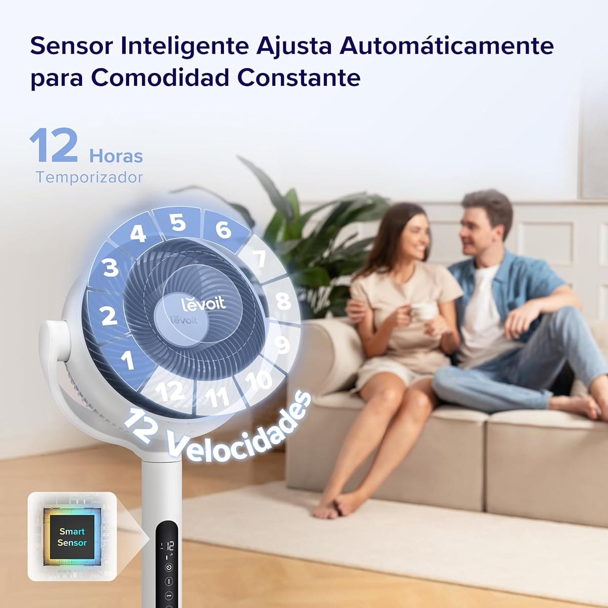 El ventilador de pie silencioso con mando LEVOIT en Amazon