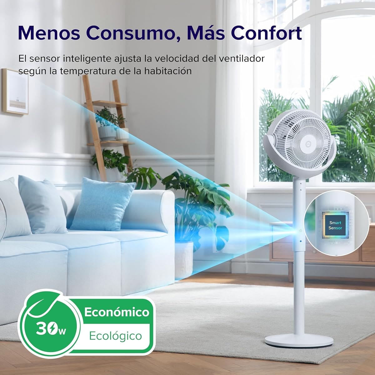 El ventilador de pie silencioso con mando LEVOIT en Amazon
