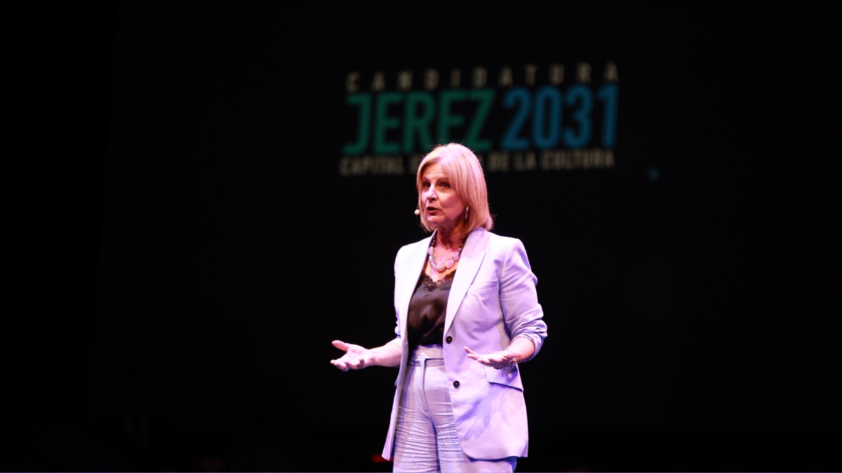 María José García-Pelayo en la presentación de la candidatura 'Jerez 2031' | Rafa Domínguez