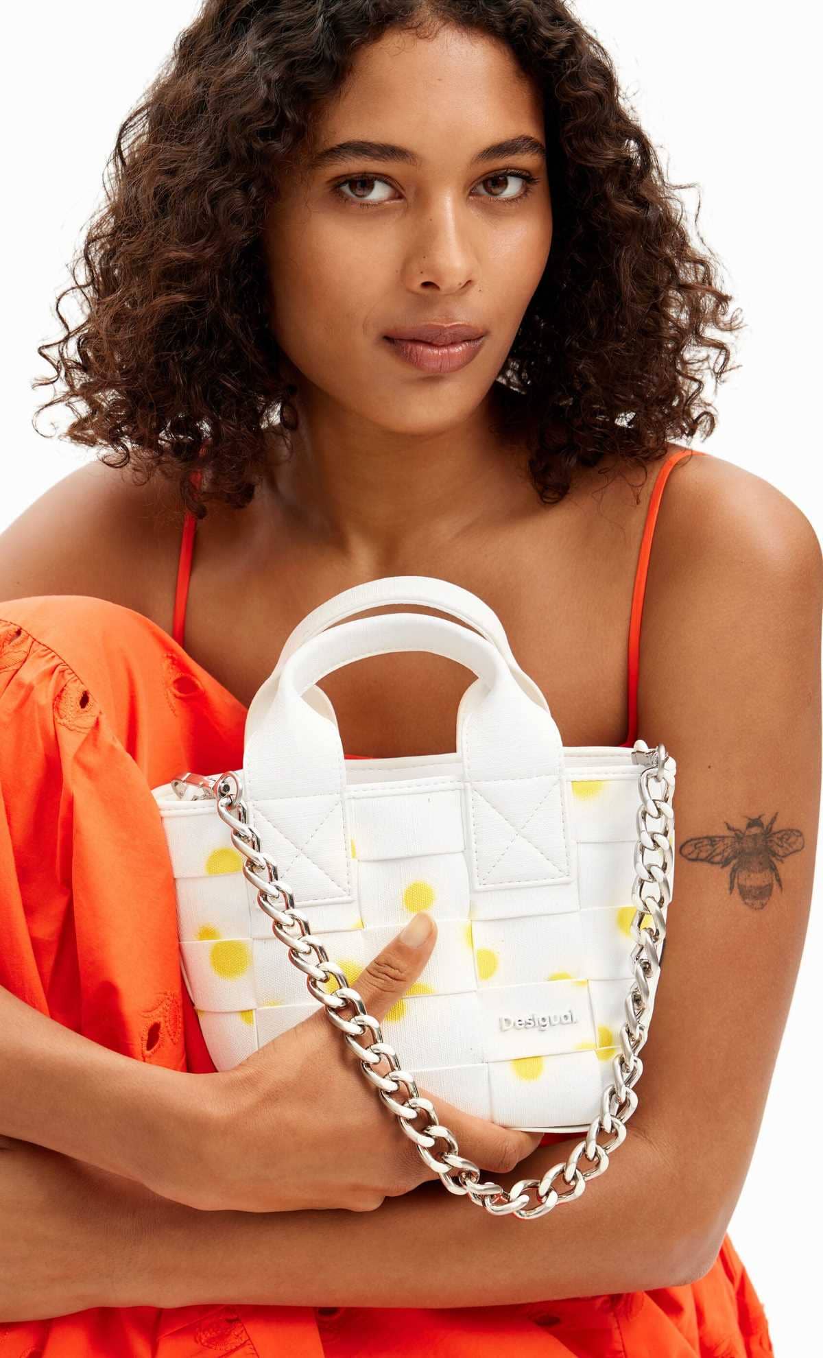 Bandolera shopper XS gotas de Desigual