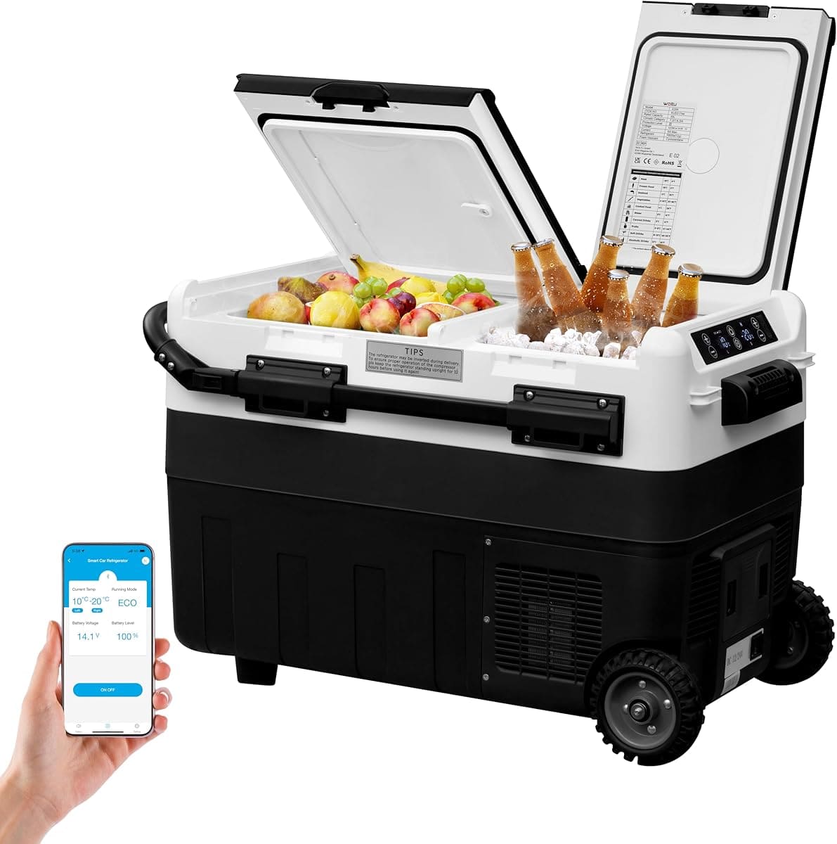 La mini nevera portátil eléctrica para coche de 40 litros WOLTU en Amazon