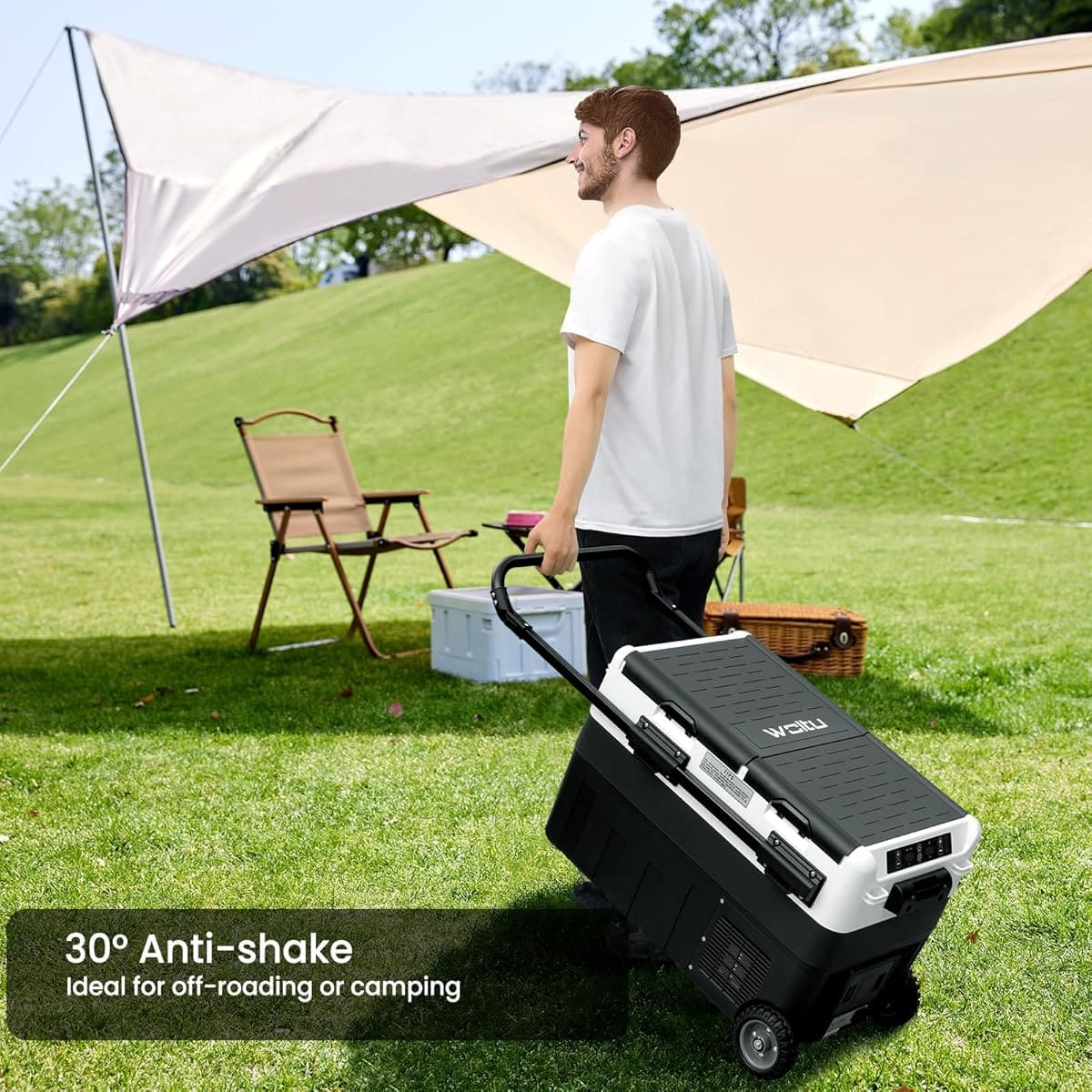 La mini nevera portátil eléctrica para coche de 40 litros WOLTU en Amazon