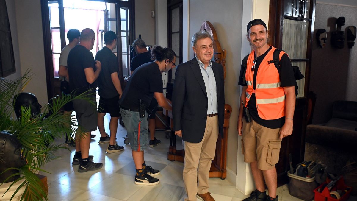 Antonio Real durante el rodaje de Producciones Oxigeno SL en Jerez