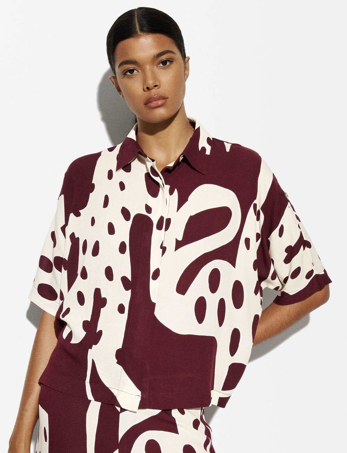 Camisa estampada manga corta de Parfois