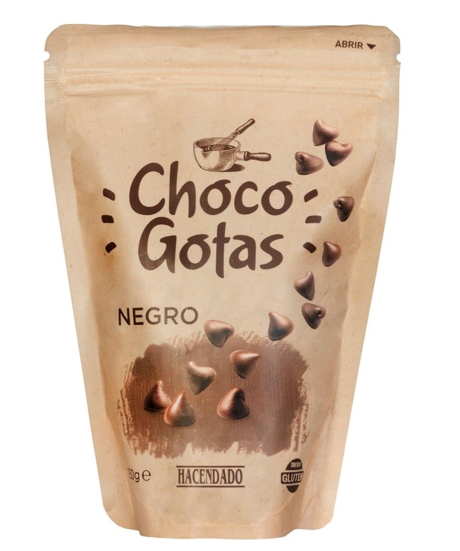 Gotas de chocolate negro para fundir