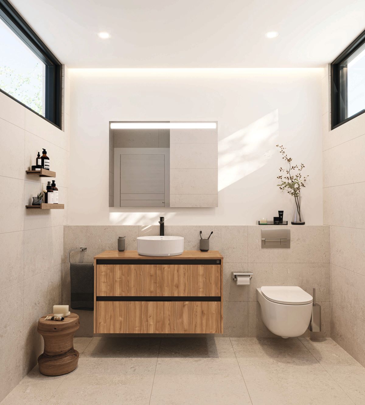 Mueble de baño con lavabo Alpine ROCA de Leroy Merlin