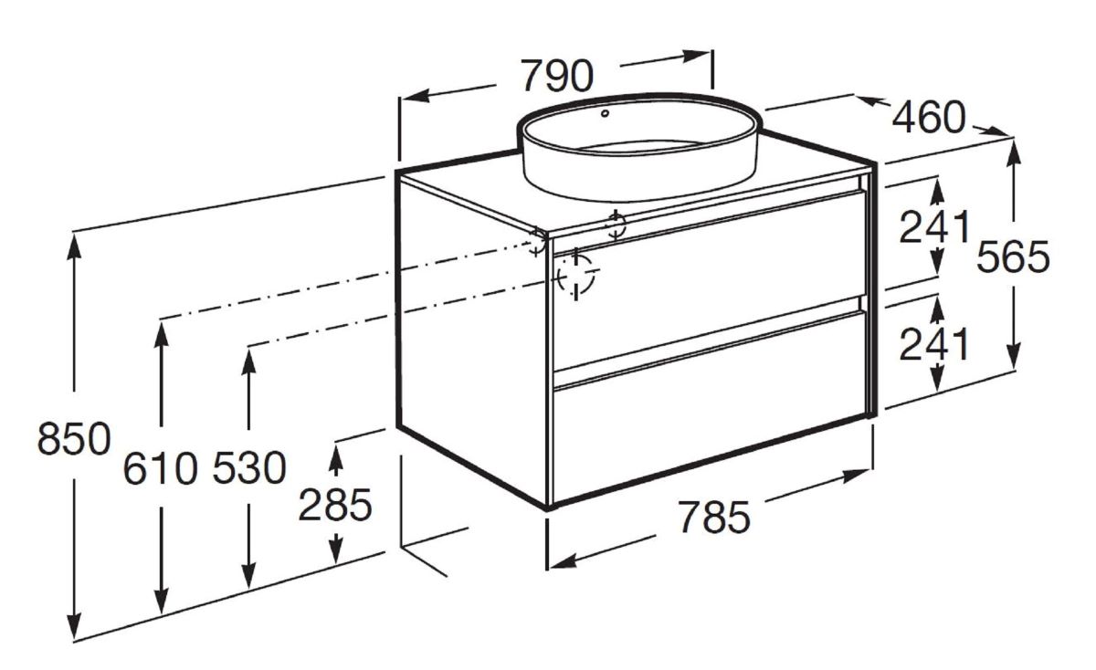 Mueble de baño con lavabo Alpine ROCA de Leroy Merlin