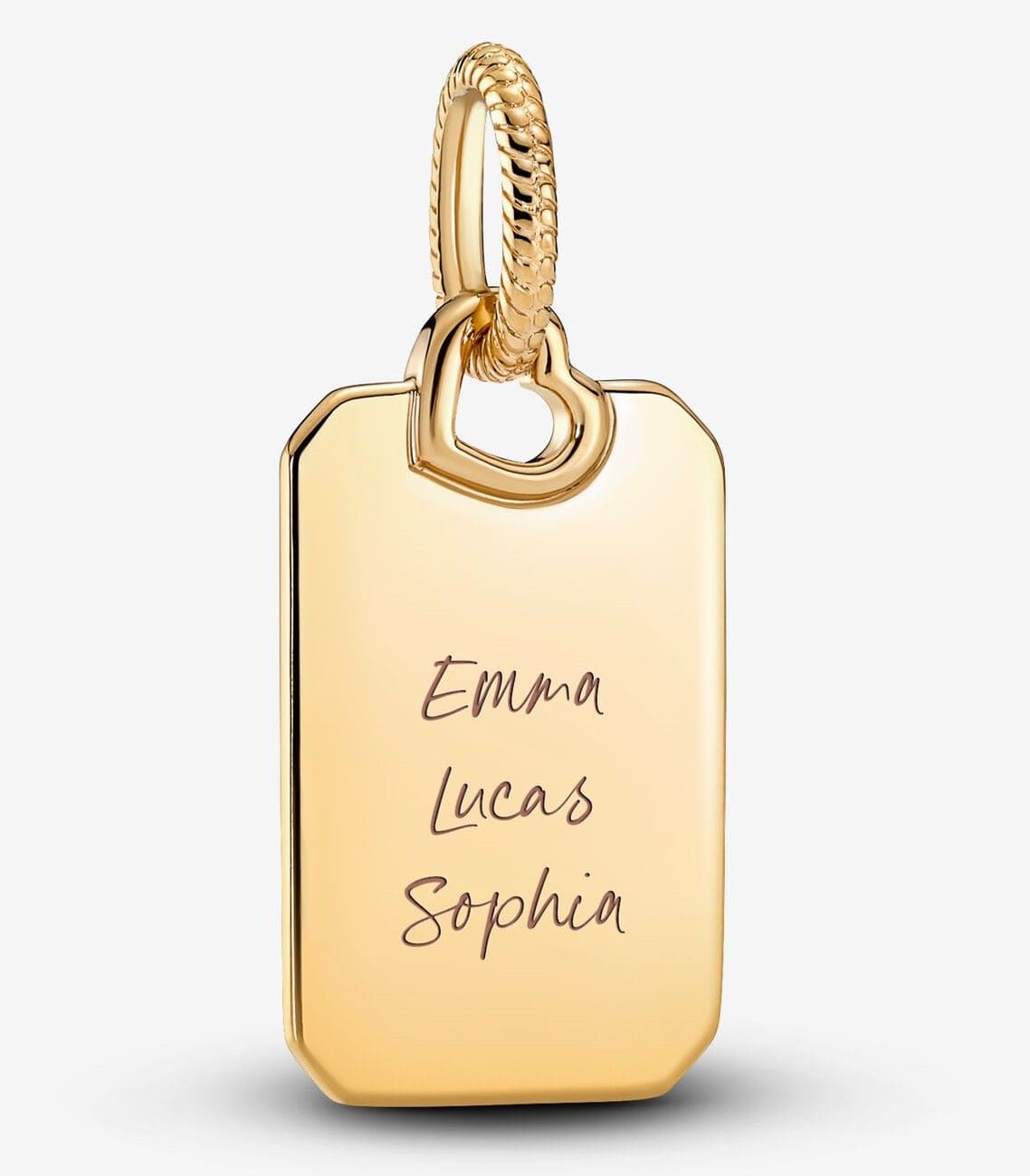 Colgante Etiqueta Rectangular Grabable de Pandora