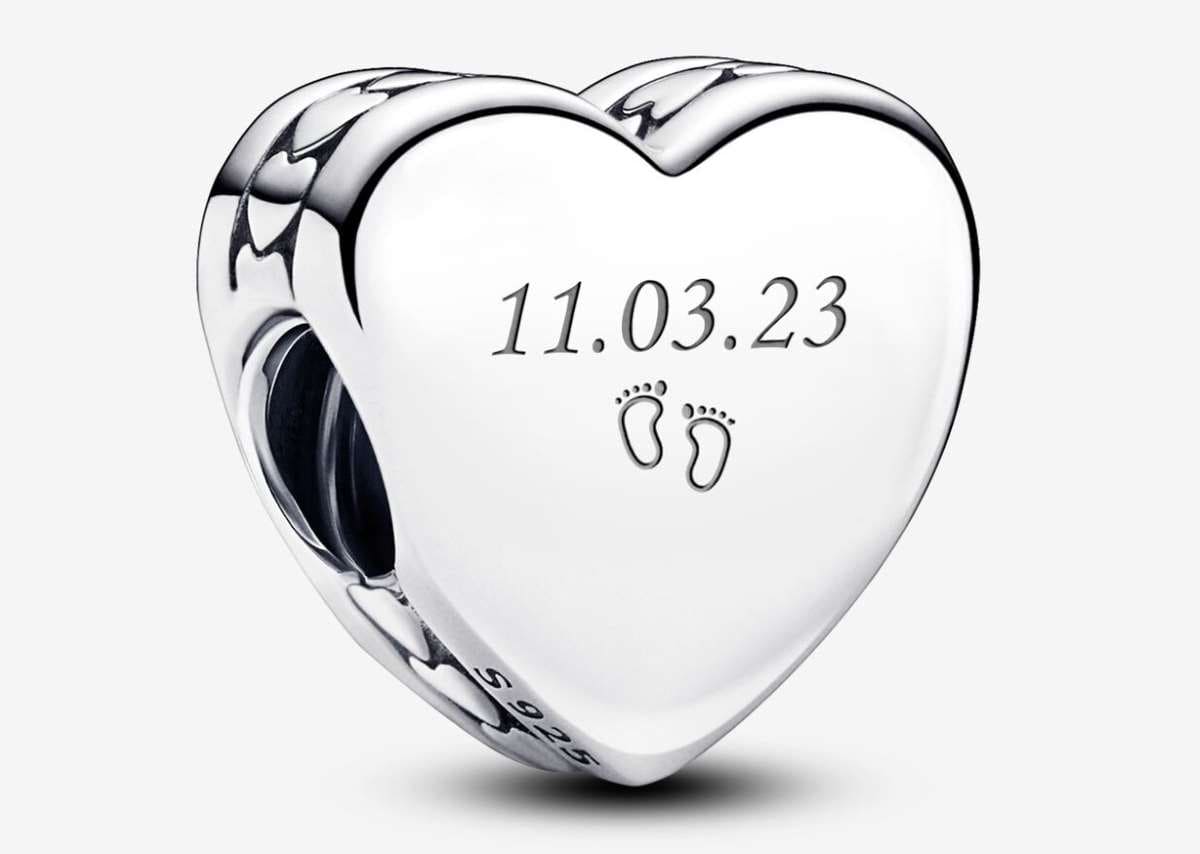 Charm Corazón Grabable de Pandora