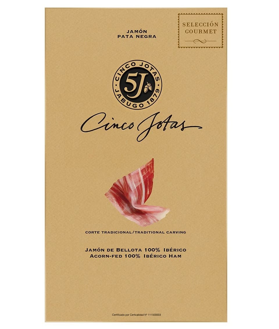 El jamón de bellota 100% ibérico loncheado Cinco Jotas de El Corte Inglés