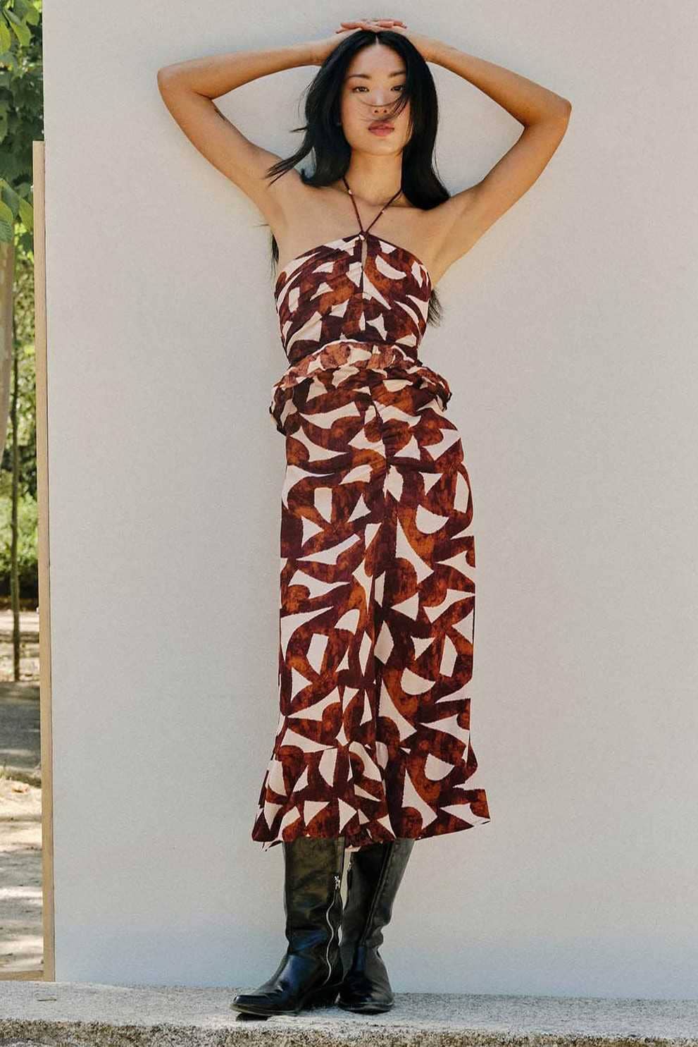 Vestido frunce pecho de Sfera