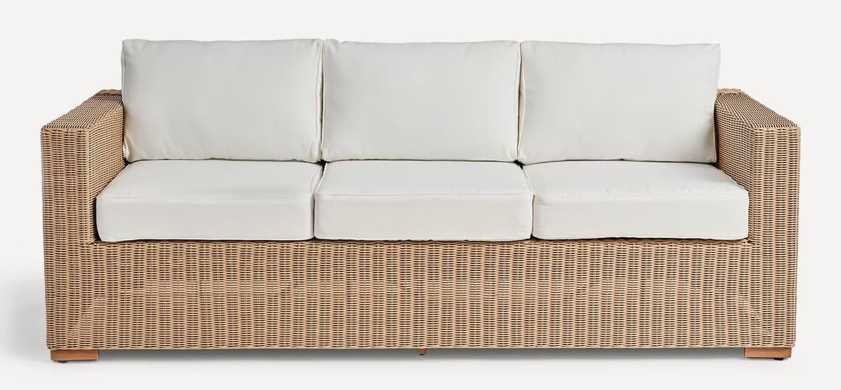 El sofá de jardín de 3 plazas Keros de El Corte Inglés
